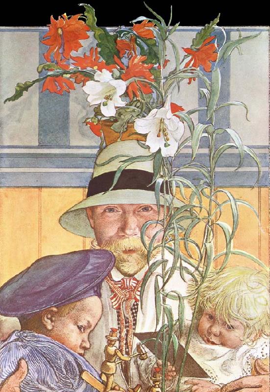 Carl Larsson Frontispiece for Andras Barn Sweden oil painting art